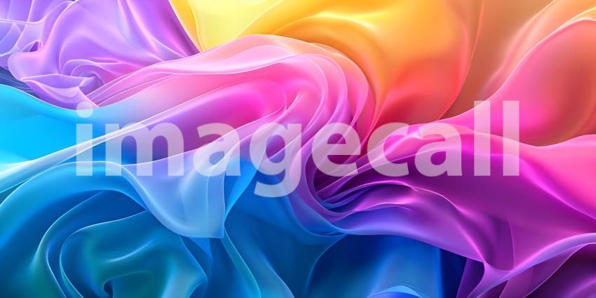 Vibrant Abstract Digital Waves, Colorful Dynamic Wave Pattern, Digital Wavy Spectrum Background - Ai Generated