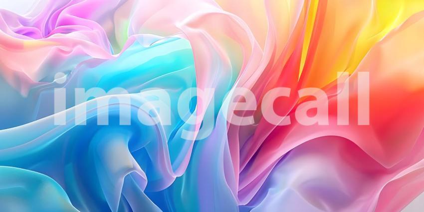 Vibrant Abstract Digital Waves, Colorful Dynamic Wave Pattern, Digital Wavy Spectrum Background - Ai Generated