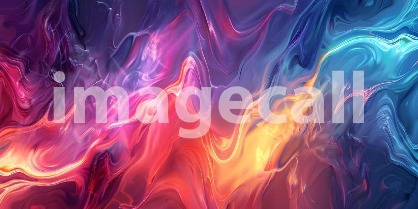 Vibrant Abstract Digital Waves, Colorful Dynamic Wave Pattern, Digital Wavy Spectrum Background - Ai Generated