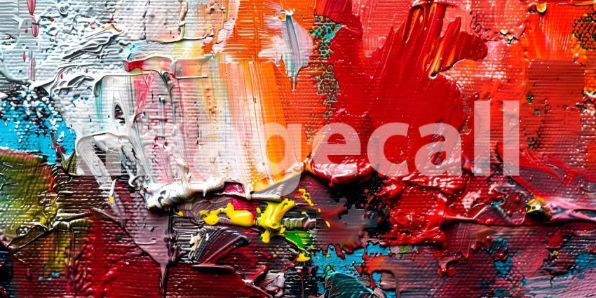 Abstract Rough Art: Painterly Texture Background, Expressive Artistry: Rough Painting Texture - Ai Generated