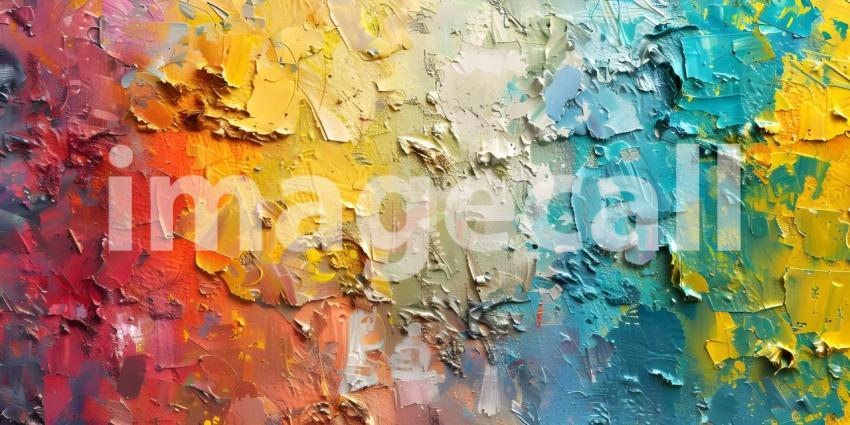 Abstract Rough Art: Painterly Texture Background, Expressive Artistry: Rough Painting Texture - Ai Generated