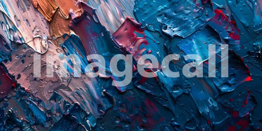 Abstract Rough Art: Painterly Texture Background, Expressive Artistry: Rough Painting Texture - Ai Generated