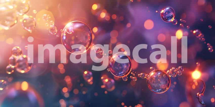 Atoms molecules on abstract background - Ai Generated