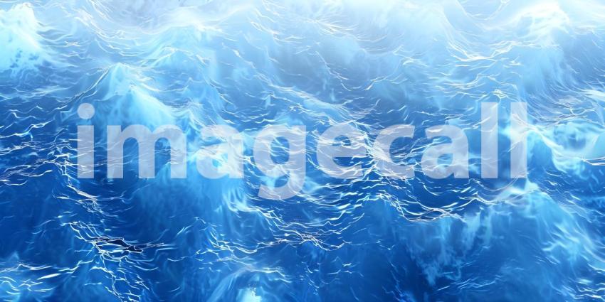 Beautiful blue ocean waves background - Ai Generated