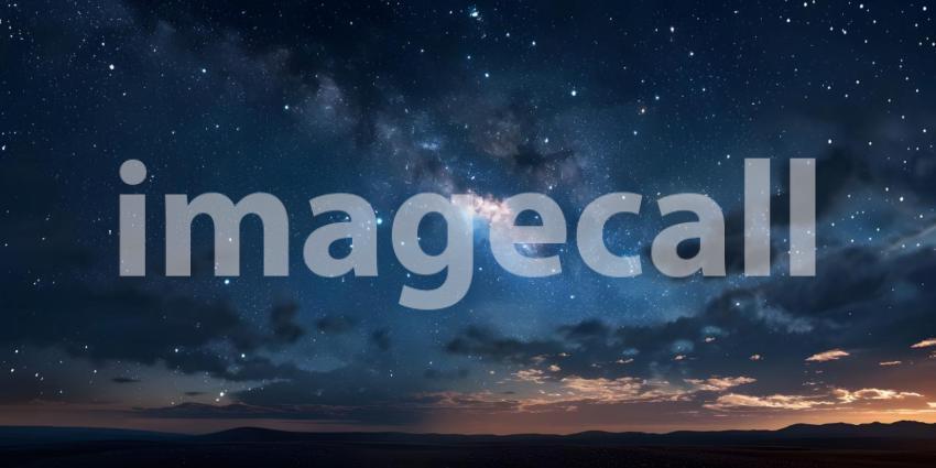 Beautiful sky night with stars background - Ai Generated