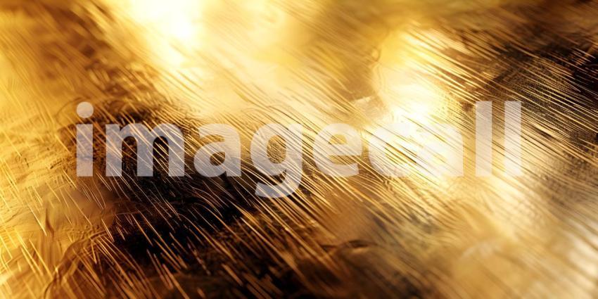 Contemporary Gold Brushed Texture, Sleek Modern Metallic Background, Stylish Brushed Gold Surface - Ai Generated