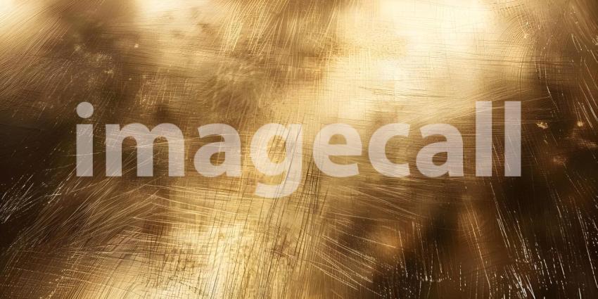 Contemporary Gold Brushed Texture, Sleek Modern Metallic Background, Stylish Brushed Gold Surface - Ai Generated
