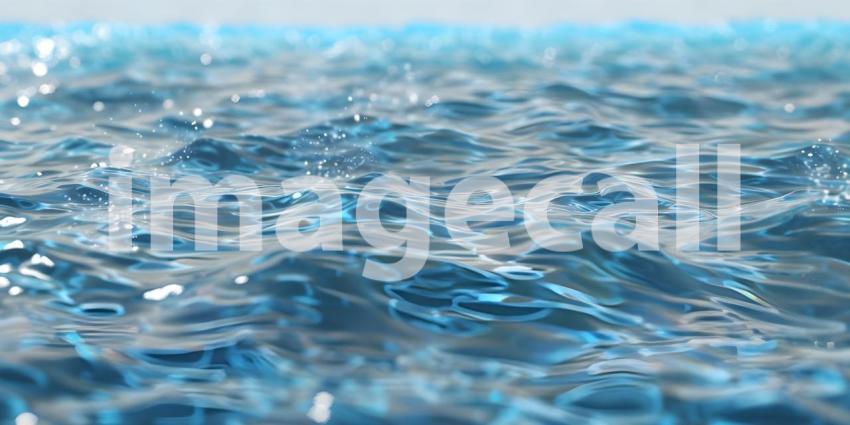 Clear calm water surface texture with splashing background - Ai Generated