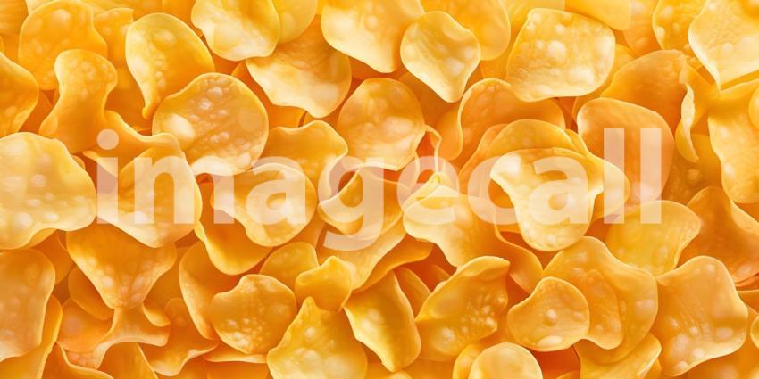 Crispy potato chips background - Ai Generated