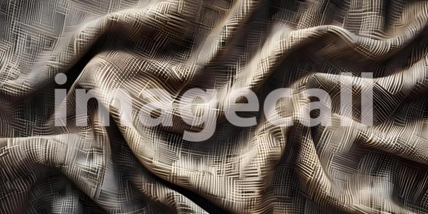 Textured Fabric Canvas Backdrop, Woven Cloth Material Background, Textile Canvas Texture Design - Ai Generated