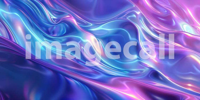 Vibrant Neon Waves Backdrop, Luminous Fluid Motion Background, Neon Flowing Waves Scene - Ai Generated