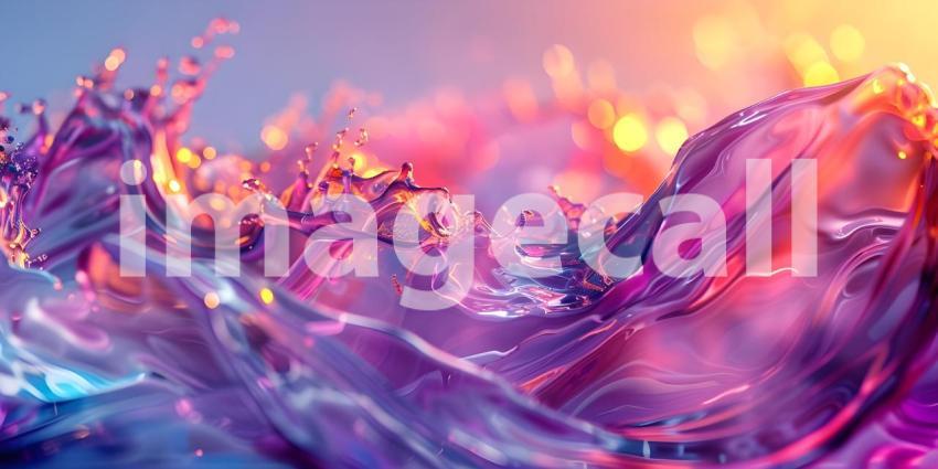 Dynamic Colorful Fluid Artistry Background, Vivid Abstract Liquid Patterns, Chromatic Flowing Abstract - Ai Generated