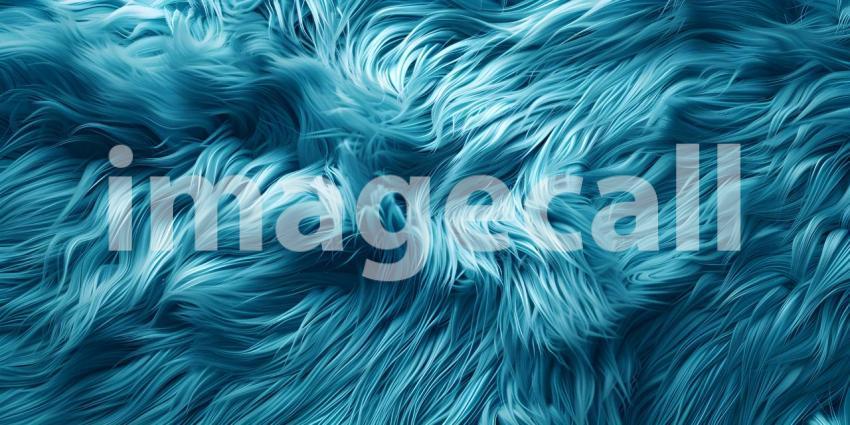 Vibrant aqua fur texture background - Ai Generated