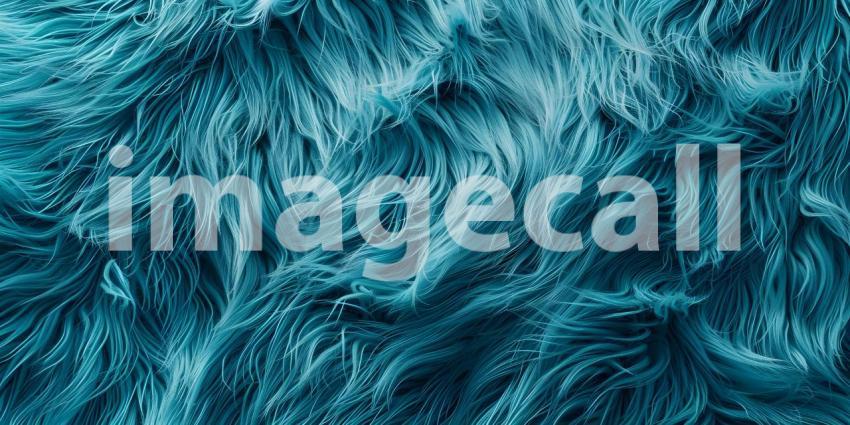 Vibrant aqua fur texture background - Ai Generated