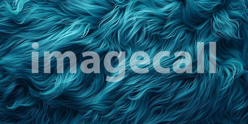 Vibrant aqua fur texture background - Ai Generated