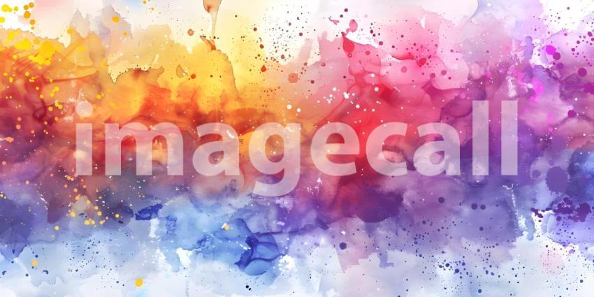 Digital Watercolor Background Abstract Splash Colorful Art - Ai Generated