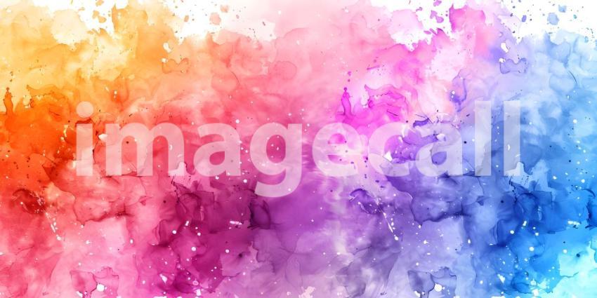 Digital Watercolor Background Abstract Splash Colorful Art - Ai Generated