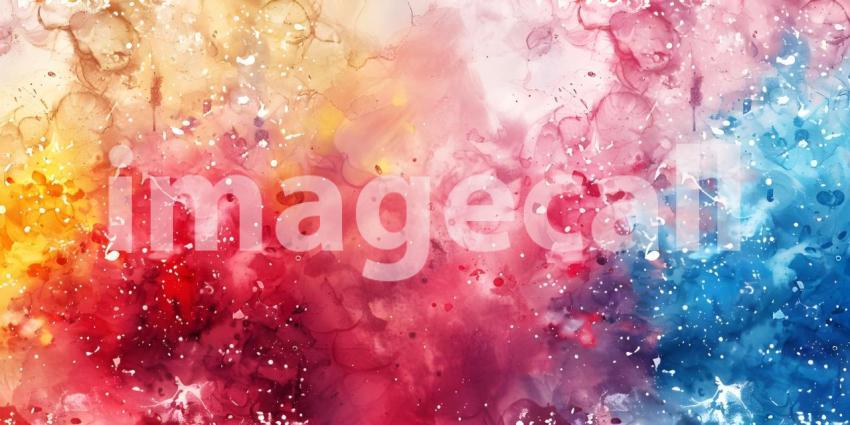 Digital Watercolor Background Abstract Splash Colorful Art - Ai Generated