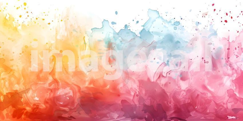 Digital Watercolor Background Abstract Splash Colorful Art - Ai Generated