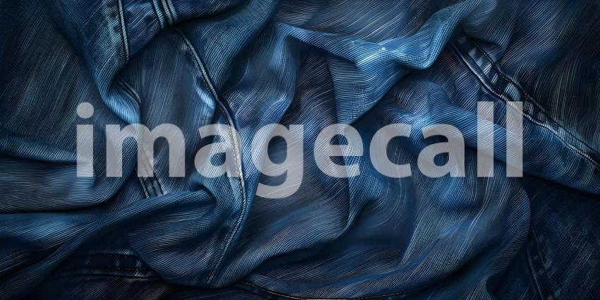 Classic Denim Jeans Texture Background, Vintage Denim Fabric Pattern, Blue Denim Jeans Material - Ai Generated