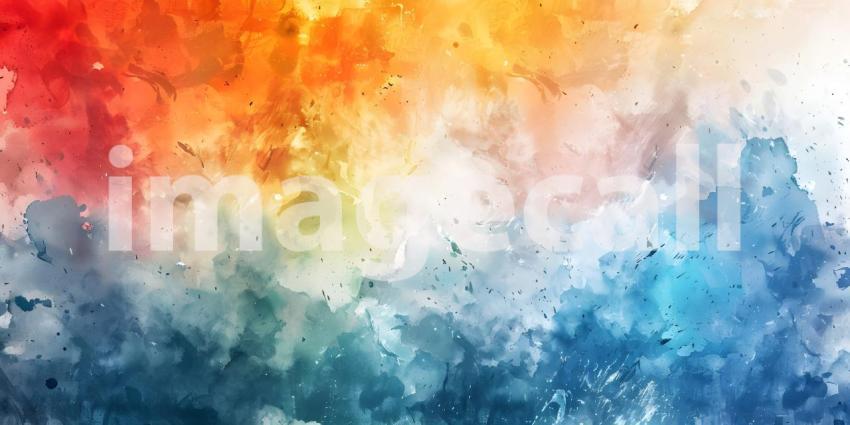 Digital Watercolor Background Abstract Splash Colorful Art - Ai Generated