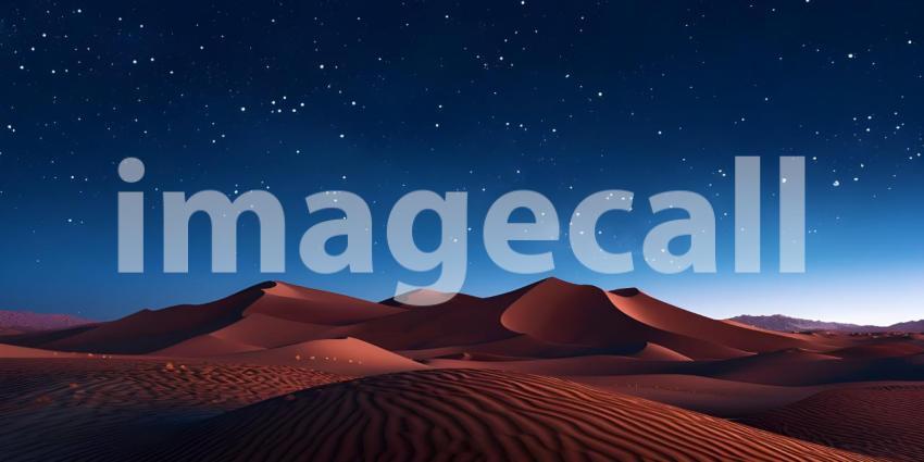 Desert at night stars in sky background - Ai generated