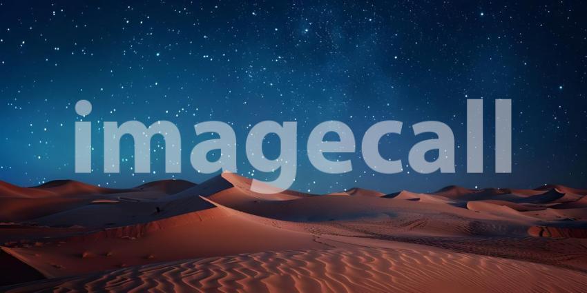 Desert at night stars in sky background - Ai generated