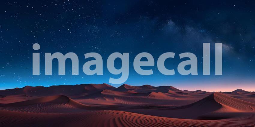 Desert at night stars in sky background - Ai generated