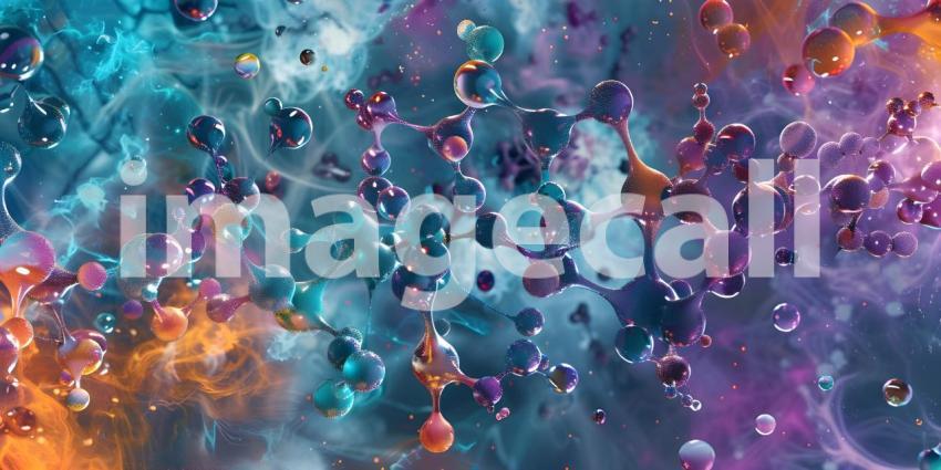 Molecular structures of different dyes and pigments demonstrating the extensive research background - Ai Generated