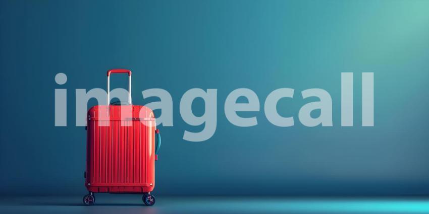 Travel Luggage with space for text background - Ai Generated