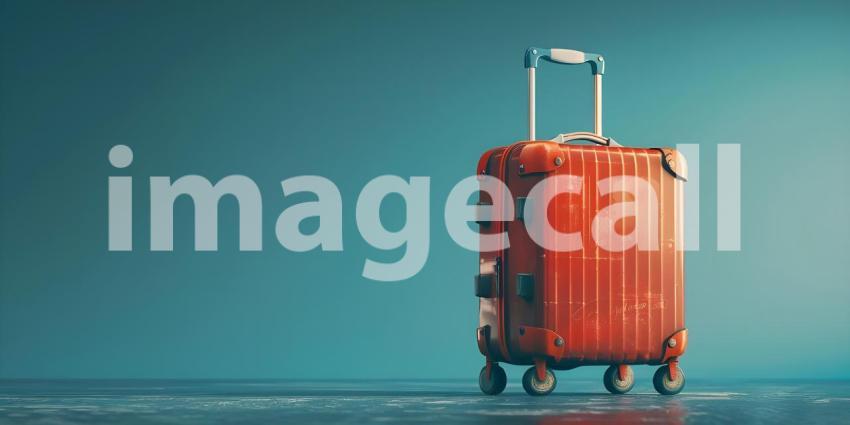 Travel Luggage with space for text background - Ai Generated