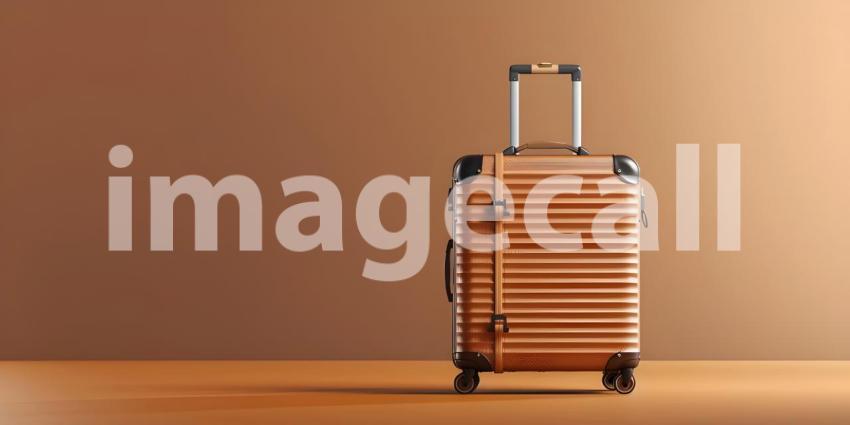 Travel Luggage with space for text background - Ai Generated