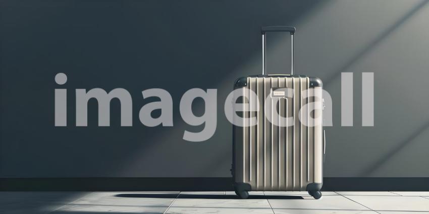 Travel Luggage with space for text background - Ai Generated