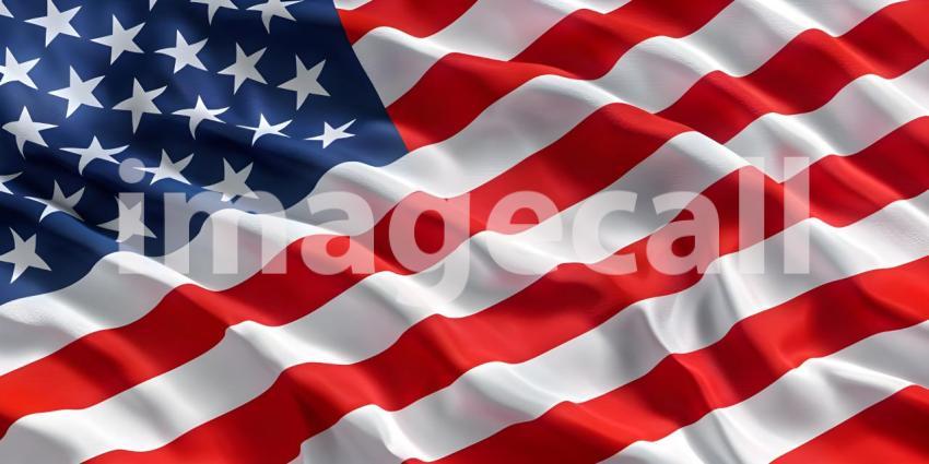 Waving Flag of USA Background For Independence Day - Ai Generated