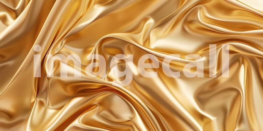 Modern Brushed Gold Illustration over silk cloth background - Ai Generated