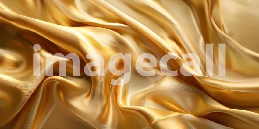 Modern Brushed Gold Illustration over silk cloth background - Ai Generated