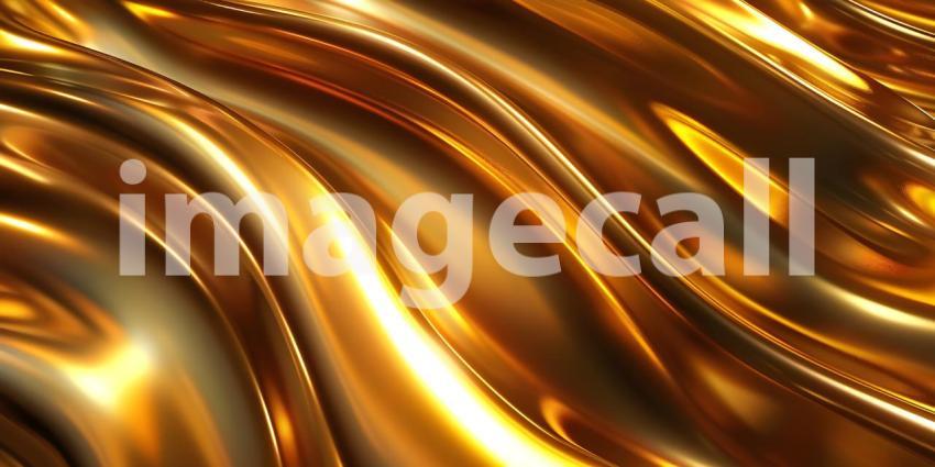 Modern Brushed Gold Illustration over silk cloth background - Ai Generated