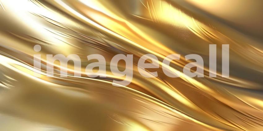 Modern Brushed Gold Illustration over silk cloth background - Ai Generated