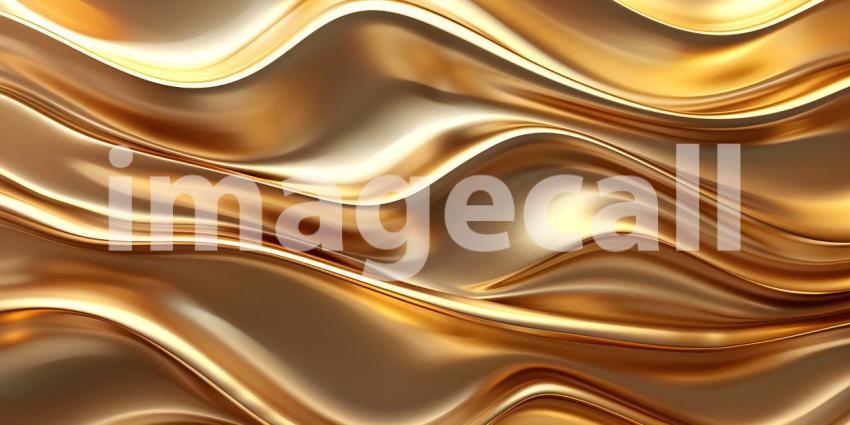 Modern Brushed Gold Illustration over silk cloth background - Ai Generated