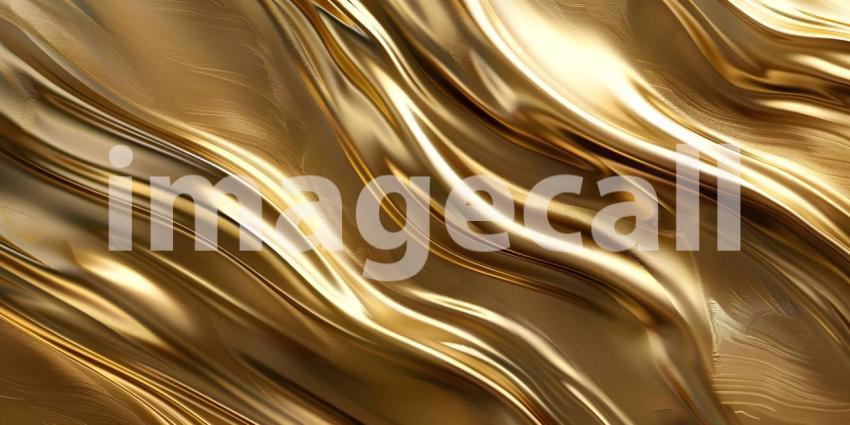 Modern Brushed Gold Illustration over silk cloth background - Ai Generated