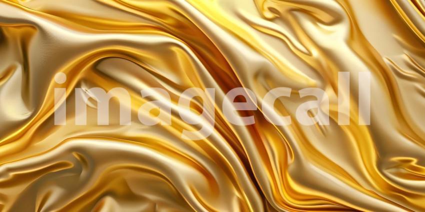 Modern Brushed Gold Illustration over silk cloth background - Ai Generated