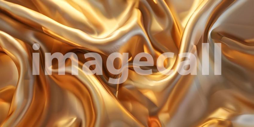 Modern Brushed Gold Illustration over silk cloth background - Ai Generated