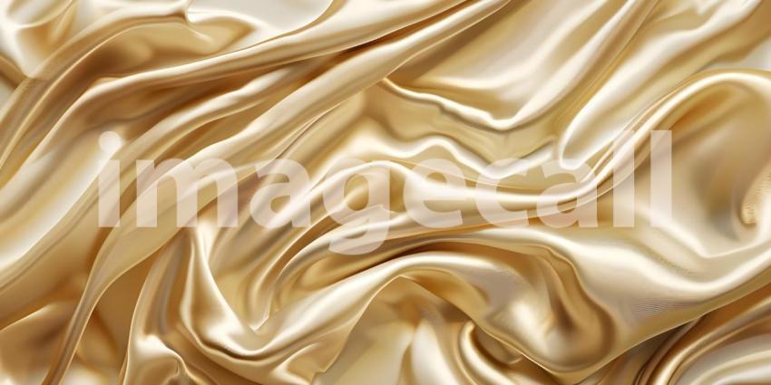 Modern Brushed Gold Illustration over silk cloth background - Ai Generated