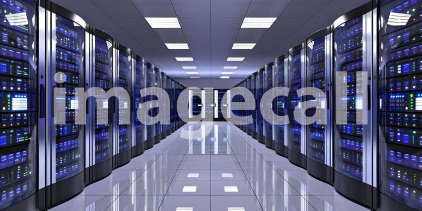 Modern Data Technology Center Server Racks - Ai Generated
