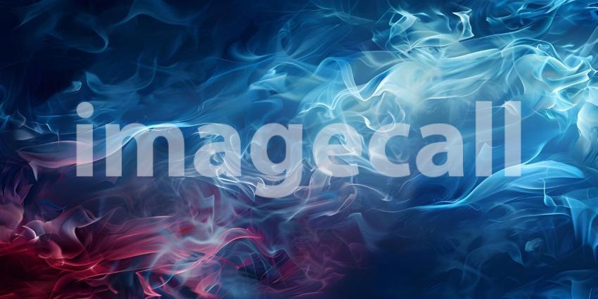 USA flag in flowing smoke background - Ai Generated