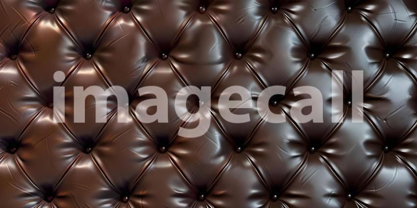 Padded leather upholster pattern background - Ai Generated