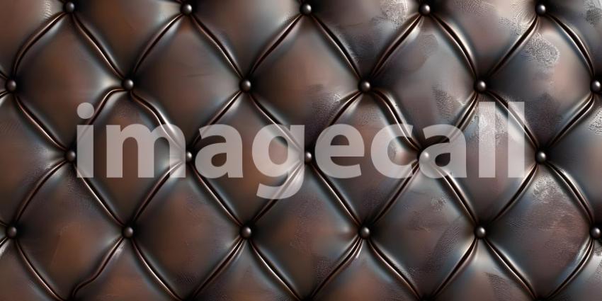 Padded leather upholster pattern background - Ai Generated
