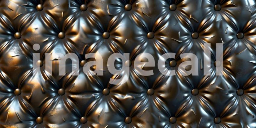 Padded leather upholster pattern background - Ai Generated