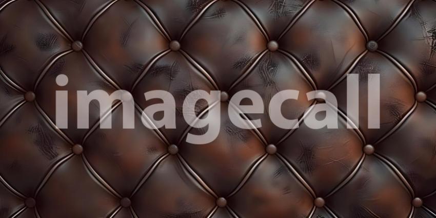 Padded leather upholster pattern background - Ai Generated