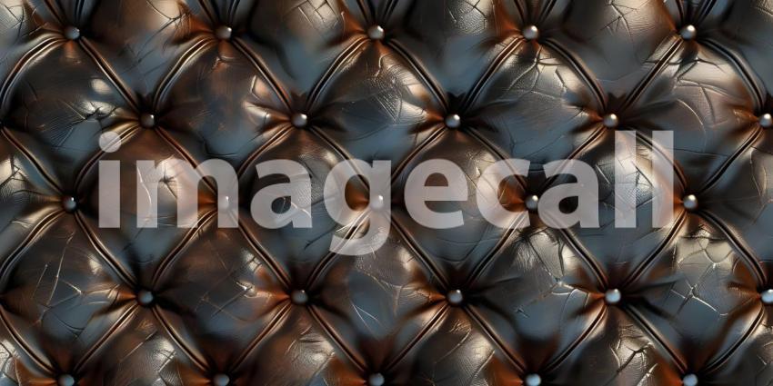 Padded leather upholster pattern background - Ai Generated